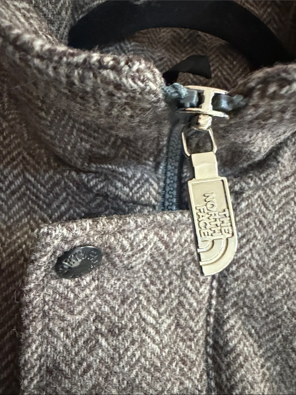 Vintage 1980s The North Face Made USA Wool Herringbone Jacket